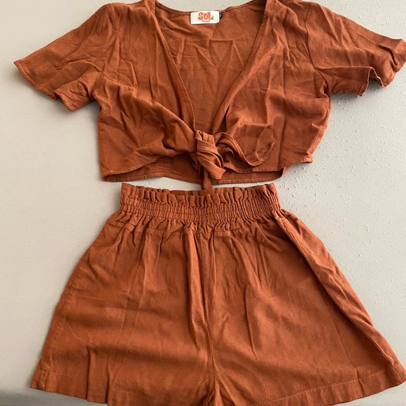 Sol Sister Two Piece Set Size 00 Rust - Picture 1 of 1
